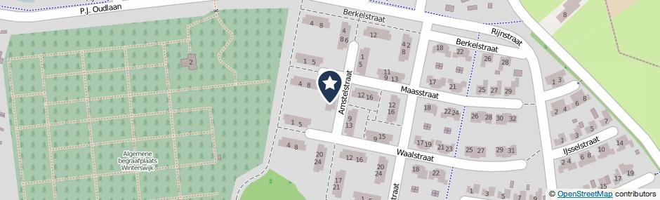 Kaartweergave Amstelstraat 16 in Winterswijk