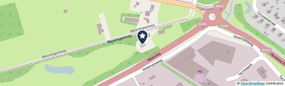 Kaartweergave Bessinkgoorweg 1 in Winterswijk