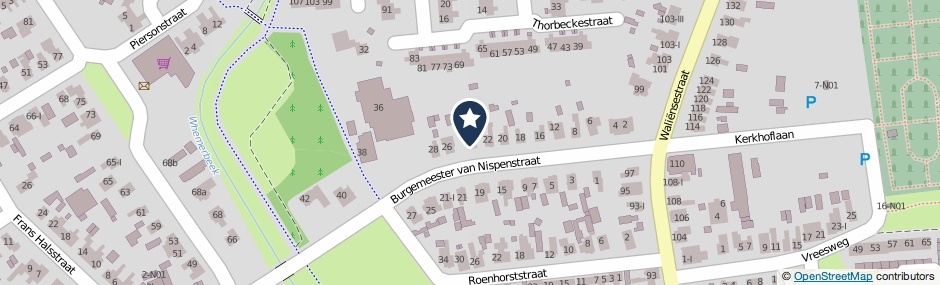 Kaartweergave Burgemeester Van Nispenstraat 24 in Winterswijk