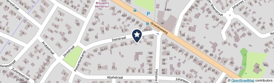 Kaartweergave Delistraat 3 in Winterswijk