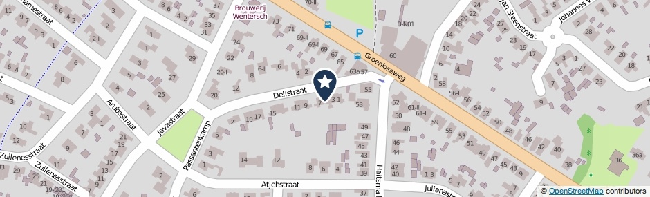 Kaartweergave Delistraat 5 in Winterswijk