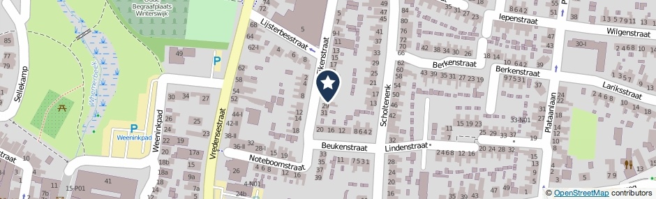 Kaartweergave Eikenstraat 27 in Winterswijk