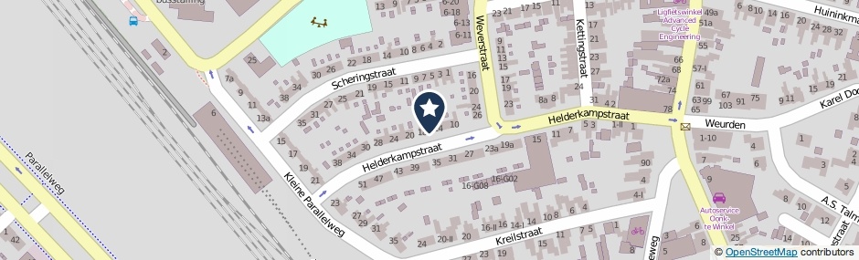Kaartweergave Helderkampstraat 16 in Winterswijk