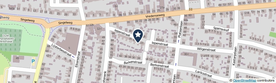 Kaartweergave Iepenstraat 27 in Winterswijk