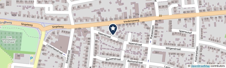 Kaartweergave Iepenstraat 28 in Winterswijk