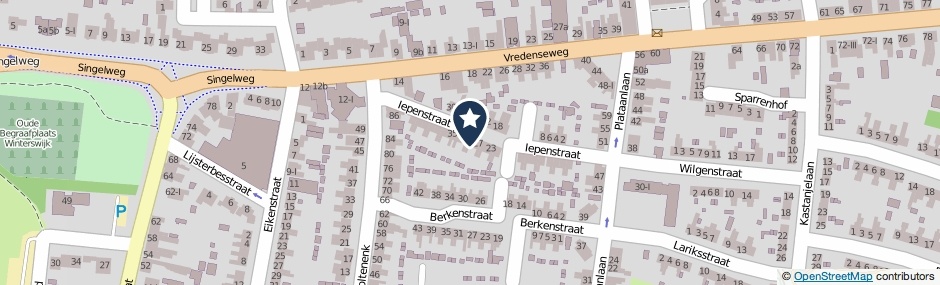 Kaartweergave Iepenstraat 29 in Winterswijk