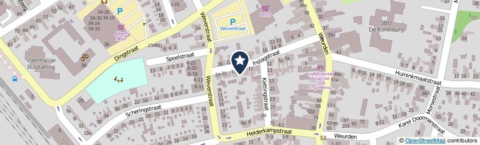 Kaartweergave Inslagstraat 15 in Winterswijk