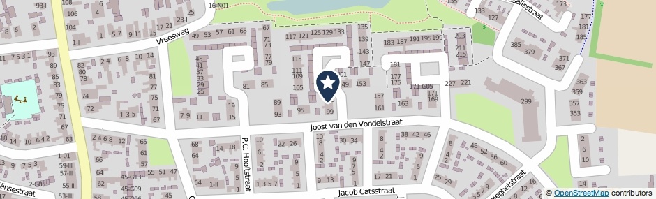 Kaartweergave Joost Van Den Vondelstraat 103 in Winterswijk