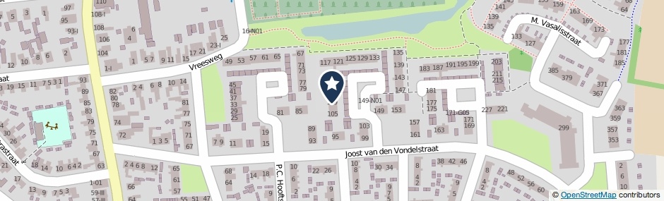 Kaartweergave Joost Van Den Vondelstraat 109 in Winterswijk