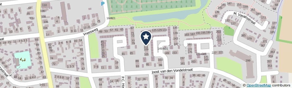 Kaartweergave Joost Van Den Vondelstraat 113 in Winterswijk