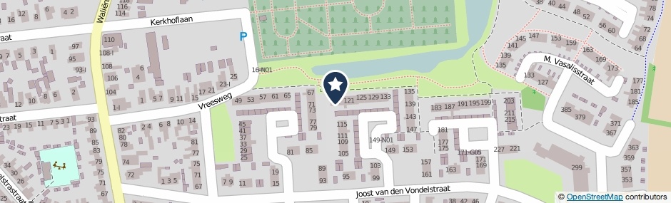 Kaartweergave Joost Van Den Vondelstraat 117 in Winterswijk