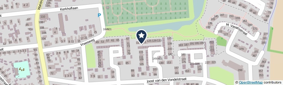 Kaartweergave Joost Van Den Vondelstraat 119 in Winterswijk