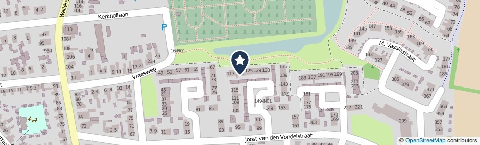 Kaartweergave Joost Van Den Vondelstraat 121 in Winterswijk