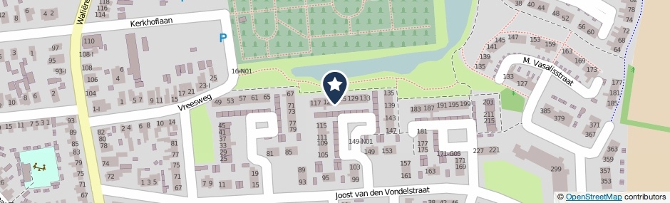 Kaartweergave Joost Van Den Vondelstraat 123 in Winterswijk