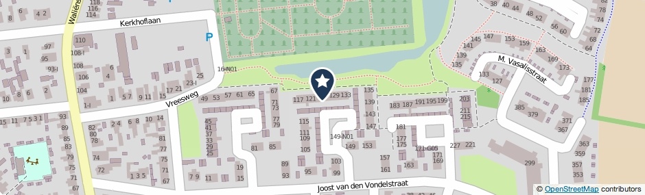 Kaartweergave Joost Van Den Vondelstraat 125 in Winterswijk
