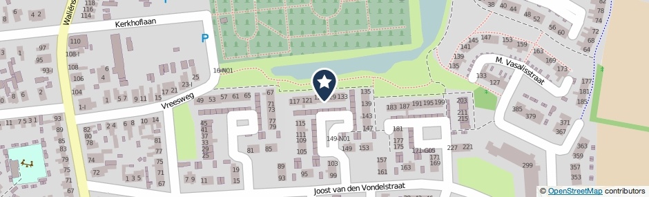 Kaartweergave Joost Van Den Vondelstraat 127 in Winterswijk