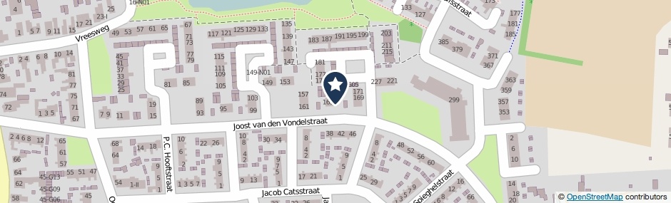 Kaartweergave Joost Van Den Vondelstraat 165 in Winterswijk