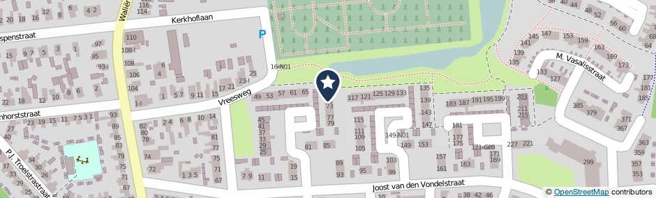 Kaartweergave Joost Van Den Vondelstraat 71 in Winterswijk