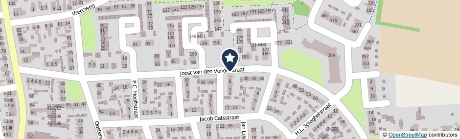 Kaartweergave Joost Van Den Vondelstraat in Winterswijk
