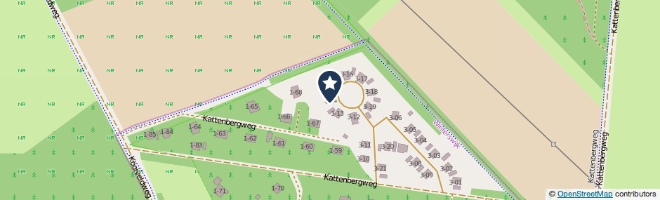 Kaartweergave Kattenbergweg 3-14 in Winterswijk