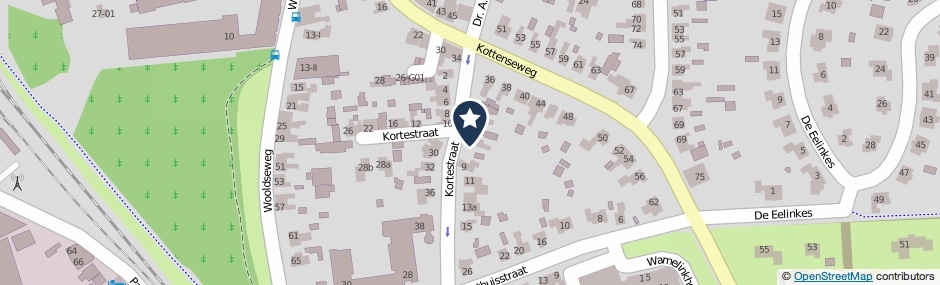 Kaartweergave Kortestraat 7 in Winterswijk