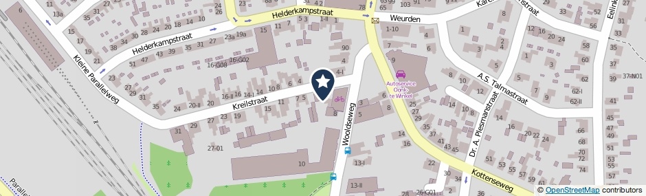 Kaartweergave Kreilstraat 1 in Winterswijk