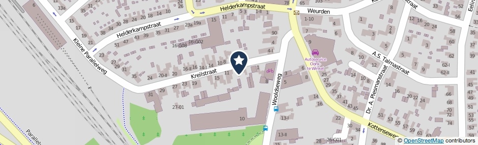 Kaartweergave Kreilstraat 7 in Winterswijk