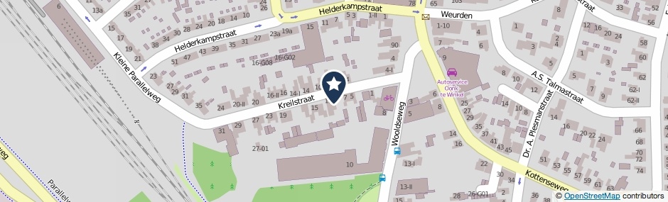 Kaartweergave Kreilstraat 9 in Winterswijk