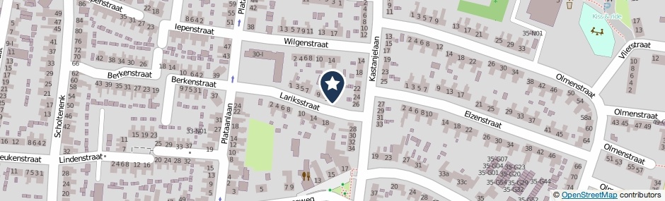 Kaartweergave Lariksstraat 15 in Winterswijk