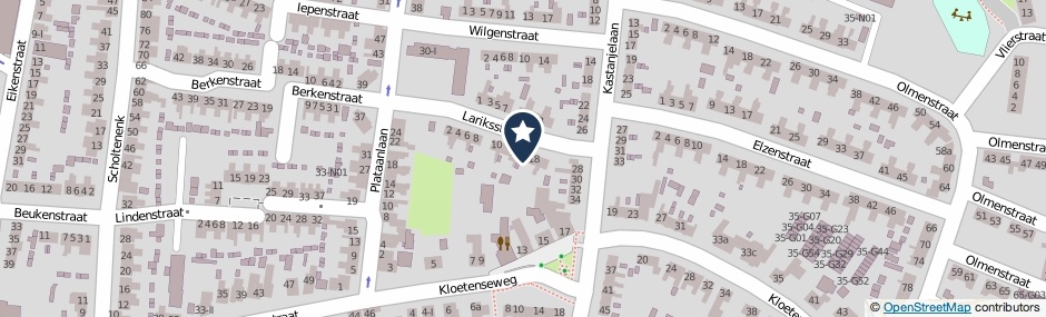 Kaartweergave Lariksstraat 16 in Winterswijk