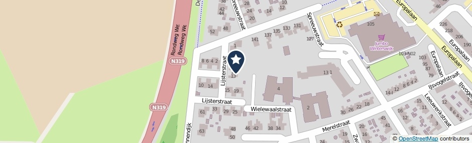 Kaartweergave Lijsterstraat 11 in Winterswijk