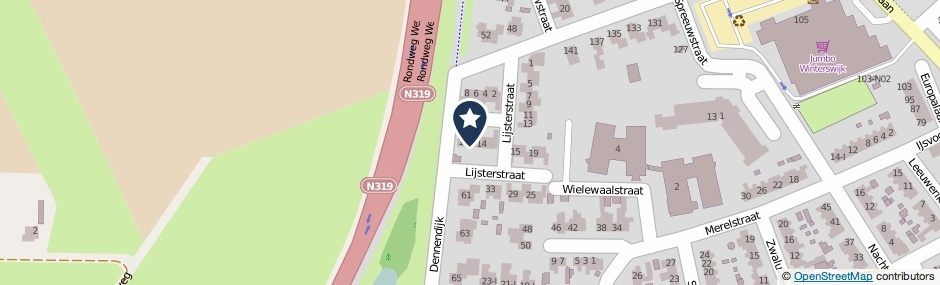 Kaartweergave Lijsterstraat 12 in Winterswijk