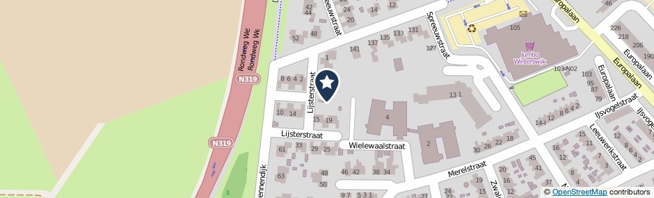 Kaartweergave Lijsterstraat 13 in Winterswijk
