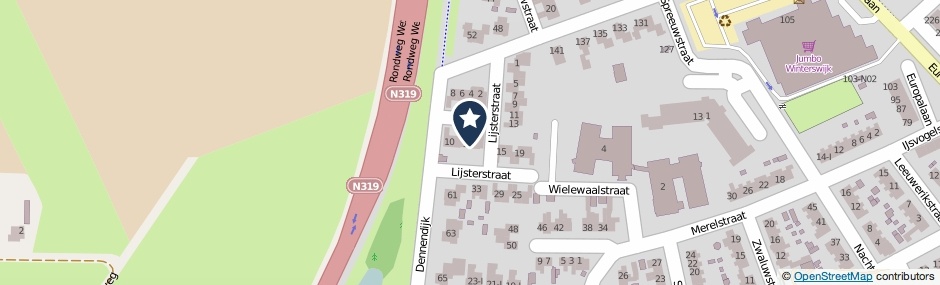 Kaartweergave Lijsterstraat 14 in Winterswijk