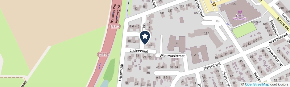 Kaartweergave Lijsterstraat 15 in Winterswijk