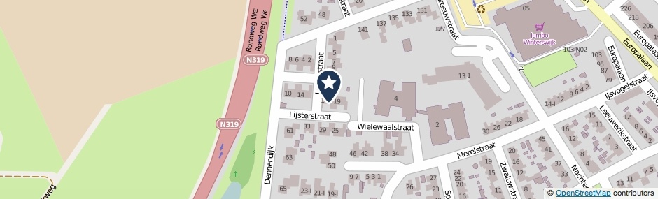 Kaartweergave Lijsterstraat 17 in Winterswijk