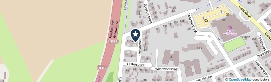 Kaartweergave Lijsterstraat 2 in Winterswijk