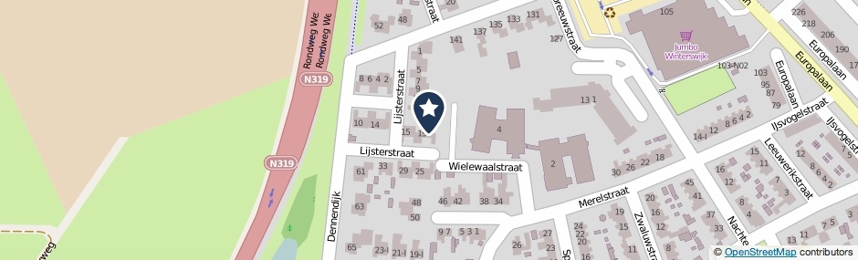 Kaartweergave Lijsterstraat 21 in Winterswijk