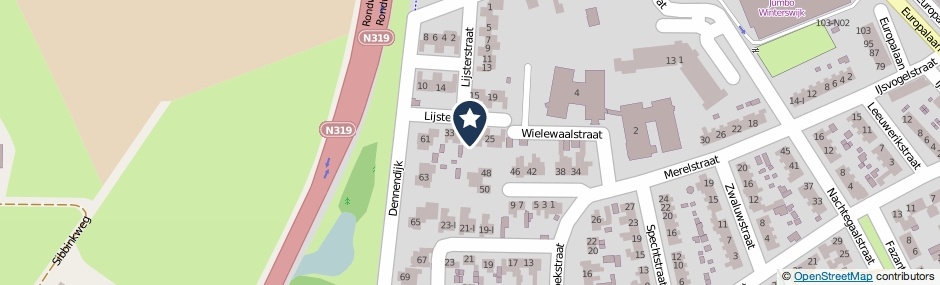 Kaartweergave Lijsterstraat 29 in Winterswijk