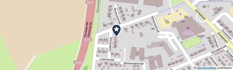 Kaartweergave Lijsterstraat 3 in Winterswijk