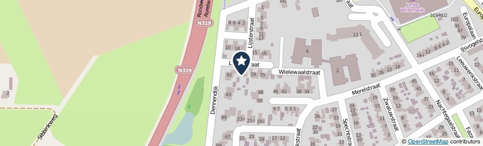 Kaartweergave Lijsterstraat 33 in Winterswijk