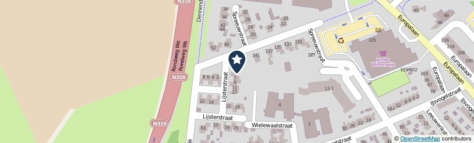 Kaartweergave Lijsterstraat 5 in Winterswijk