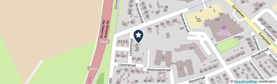 Kaartweergave Lijsterstraat 7 in Winterswijk