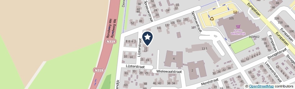 Kaartweergave Lijsterstraat 9 in Winterswijk