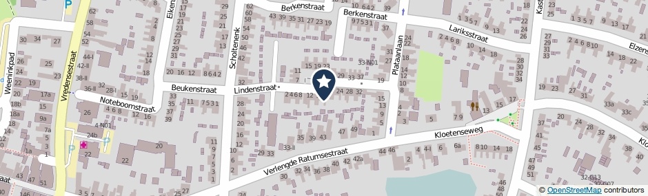 Kaartweergave Lindenstraat 18 in Winterswijk