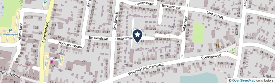 Kaartweergave Lindenstraat 2 in Winterswijk