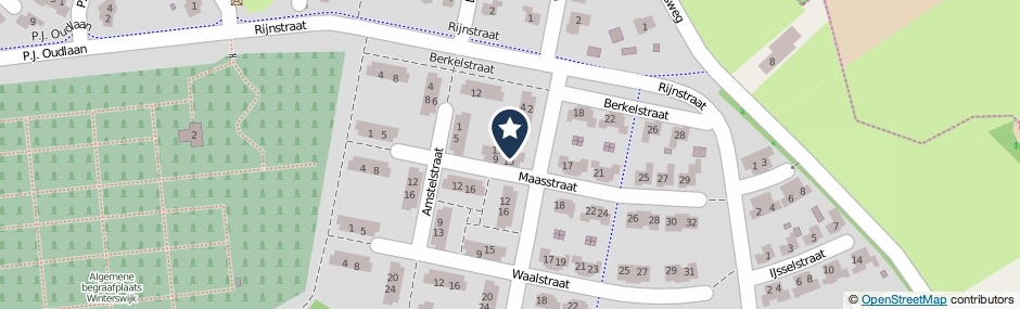 Kaartweergave Maasstraat 15 in Winterswijk