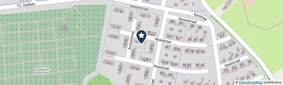 Kaartweergave Maasstraat 16 in Winterswijk