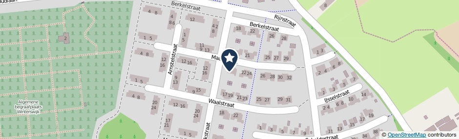 Kaartweergave Maasstraat 18 in Winterswijk