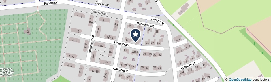 Kaartweergave Maasstraat 21 in Winterswijk